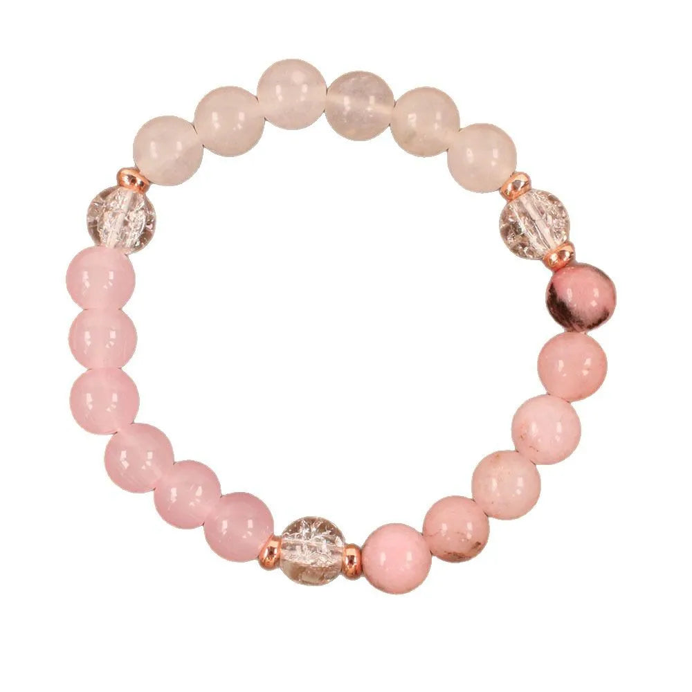 Heart Resonance: Rose Quartz & Clear Crystal Bracelet for Inner Peace 🎀
إسوارة "رنين القلب": سحر الكوارتز الوردي لتعزيز حُب الذات ✨💖