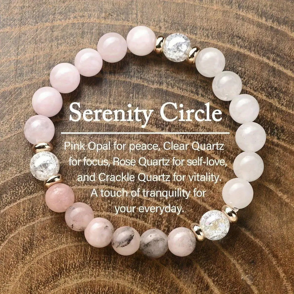Heart Resonance: Rose Quartz & Clear Crystal Bracelet for Inner Peace 🎀
إسوارة "رنين القلب": سحر الكوارتز الوردي لتعزيز حُب الذات ✨💖